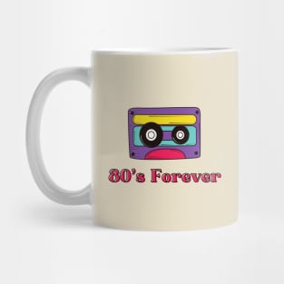 80's Forever Cassette Tape Design Mug